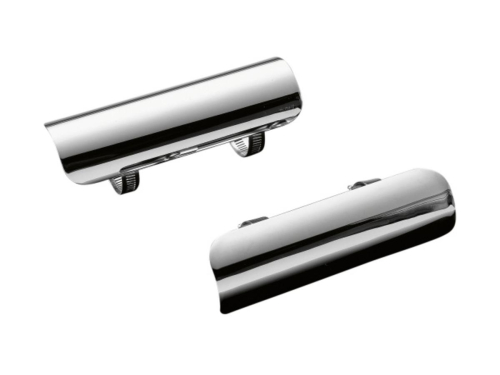 Highway Hawk - Highway Hawk Smooth Style Heat Shield - 45mm Pipe Size - Chrome - HH-65-554