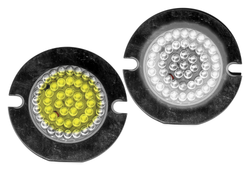 Radiantz - Radiantz Haloz White LED DRL with Amber Turn Signal Inserts - Flat - 9510-58