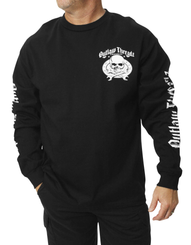 Outlaw Threadz - Outlaw Threadz Original Outlaw Long Sleeve T-Shirt - MLS14-LG - Black - Large