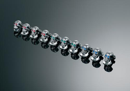 Highway Hawk - Highway Hawk Skull Nuts - M6 - Chrome - HH-03-103