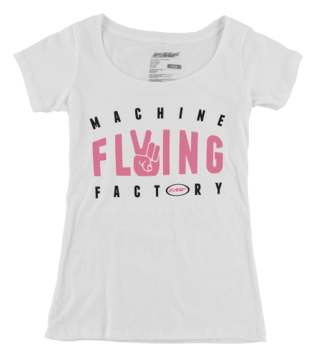 FMF Racing - FMF Racing Dueces Womens Scoop Neck T-Shirt - HO6418900-WHT-LG - White - Large