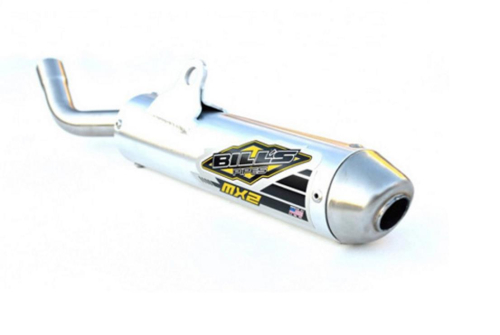 Bills Pipes - Bills Pipes 2-Stroke MX2 Series Silencer - Brushed Aluminum - HS-22