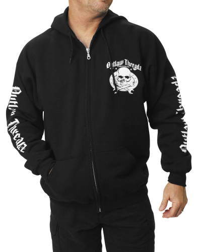 Outlaw Threadz - Outlaw Threadz Original Outlaw Zip Hoody - MZ15-LG - Black - Large