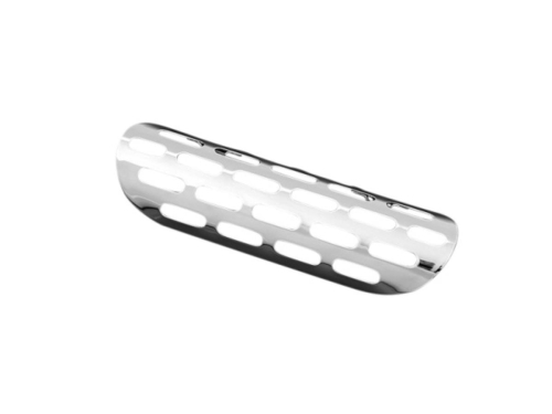 Highway Hawk - Highway Hawk Old Skool Style Heat Shield - 60mm Pipe Size - Chrome - HH-65-557