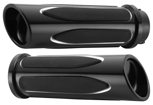Arlen Ness - Arlen Ness Comfort Grips - Deep Cut - Black - P5011