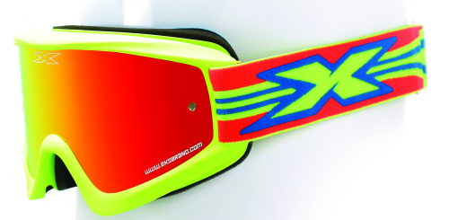 EKS Brand - EKS Brand Go-X Flat Out Goggles - 06710385 - Fire/Cyan/Fluorescent Yellow / Mirror Red Lens - OSFM