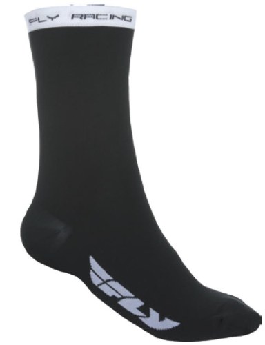 Fly Racing - Fly Racing Crew Socks - 350-0370L - Black/White - Lg-XL