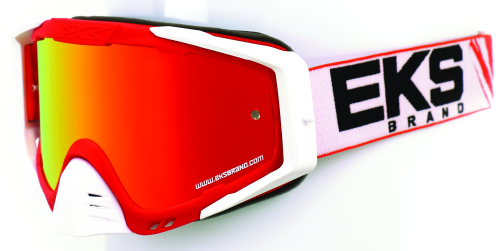 EKS Brand - EKS Brand Go-X EKS-S Goggles - 06750135 - Red/White/Black / Mirror Red Lens - OSFM