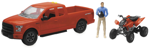 New Ray Toys - New Ray Toys 1:14 Scale Red F-150 Truck with Honda TRX450 ATV - 02206A