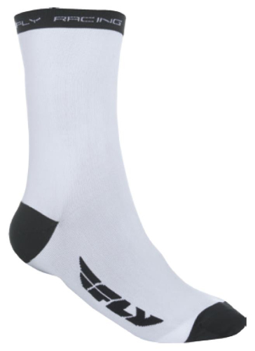 Fly Racing - Fly Racing Crew Socks - 350-0374S - White/Black - Sm-Md