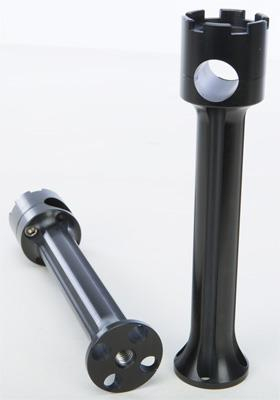 Rooke Customs - Rooke Customs 1in. Wide Base Risers - 8in. - Black - R-HR1258-B