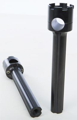 Rooke Customs - Rooke Customs 1in. Narrow Base Risers - 8in. - Black - R-HR1248-B