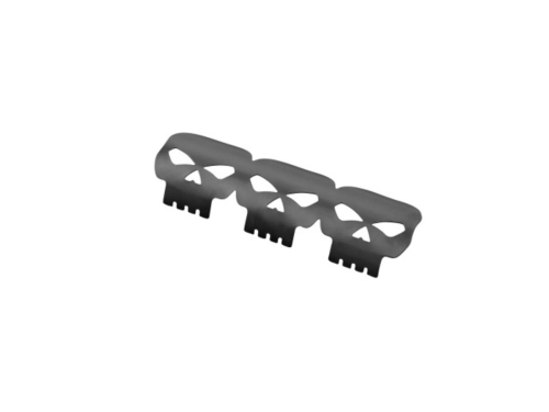 Highway Hawk - Highway Hawk Skull Style Heat Shield - 60mm Pipe Size - Black - HH-65-560