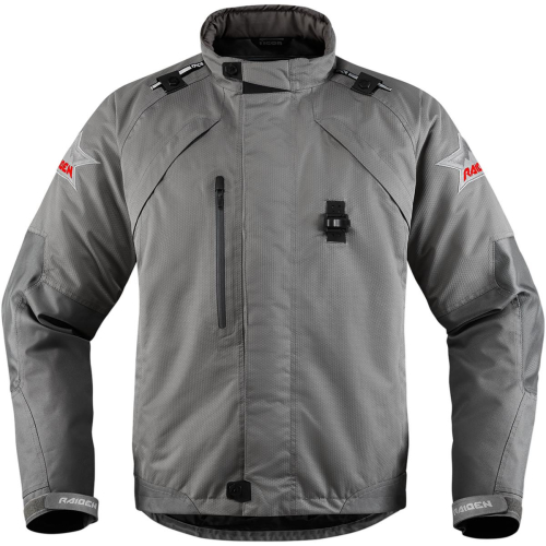 Icon - Icon Raiden DKR Monochromatic Waterproof Jacket - XF-2-2820-3772 - Gray - Small
