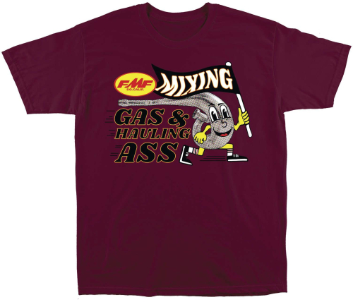 FMF Racing - FMF Racing Fly The Flag T-Shirt - FA9118913-BUR-XL - Burgundy - X-Large