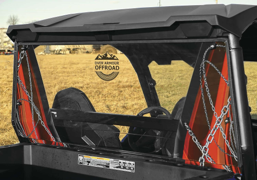 Over Armour Offroad - Over Armour Offroad Rear Panel Window - Red Chain - PO-GENBACK-RC1