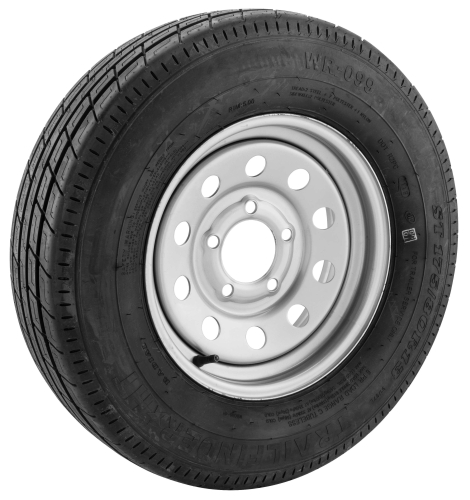 Drop-Tail Trailers - Drop-Tail Trailers Spare/Replacement Wheel And Tire Set - 13in. - Silver - 03-13RWTS-02
