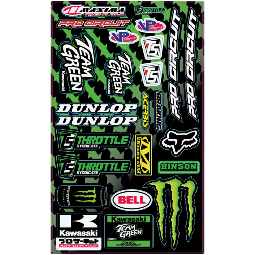 N-Style - N-Style Team Green Universal Decal Sheets - TS30-1064