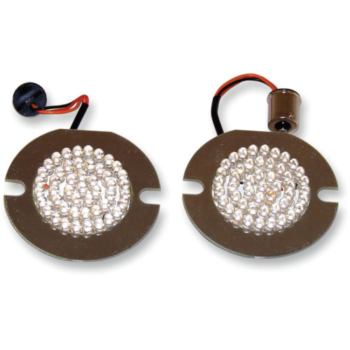 Drag Specialties - Drag Specialties Front Dual Ring Flat Style Turn Signal Inserts - 2020-1756