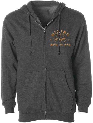 FMF Racing - FMF Racing Two Stoked Zip Fleece Hoody - HO8122900-CHH-2XL - Charcoal - 2XL