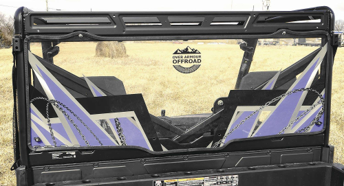 Over Armour Offroad - Over Armour Offroad Rear Panel Window - Blue Spike - PO-RANGERP-BS