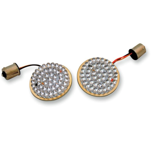 Drag Specialties - Drag Specialties LED Inserts for Bullet Style Turn Signals with 1156 Contact Base - Amber - 2020-1757
