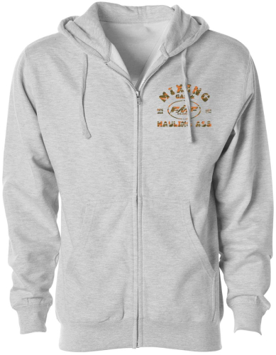 FMF Racing - FMF Racing Two Stoked Zip Fleece Hoody - HO8122900-HGR-2XL - Heather Gray - 2XL