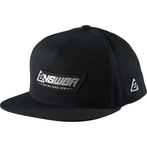Answer - Answer Flatout Hat - 0405-0416-0101 - Black - OSFM