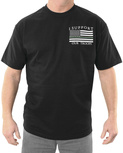 Outlaw Threadz - Outlaw Threadz Thin Green Line Tee - MT132-2XL - Black - 2XL