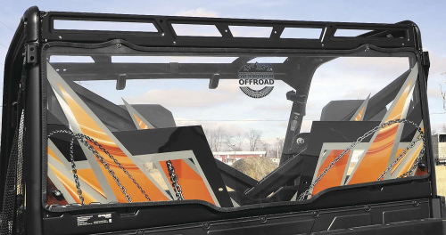 Over Armour Offroad - Over Armour Offroad Rear Panel Window - Orange Spike - PO-RANGERP-OS