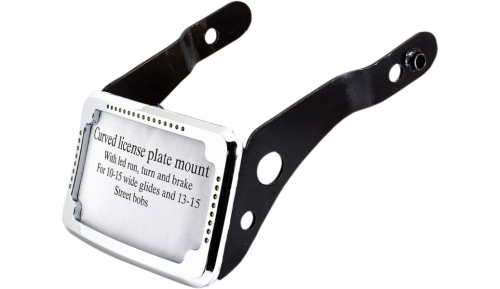 Cycle Visions - Cycle Visions Curved Slick Signal License Plate Frame and Mount - Chrome - CV-4650