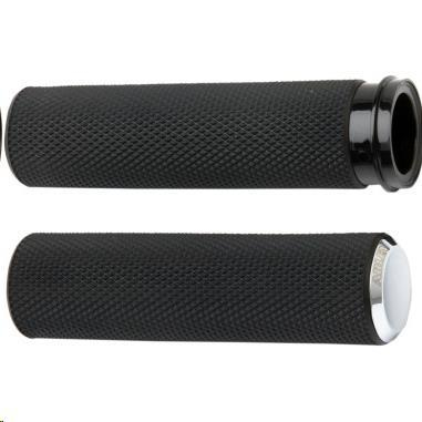 Arlen Ness - Arlen Ness Fusion Series Grips - Knurled - Chrome - I-5007