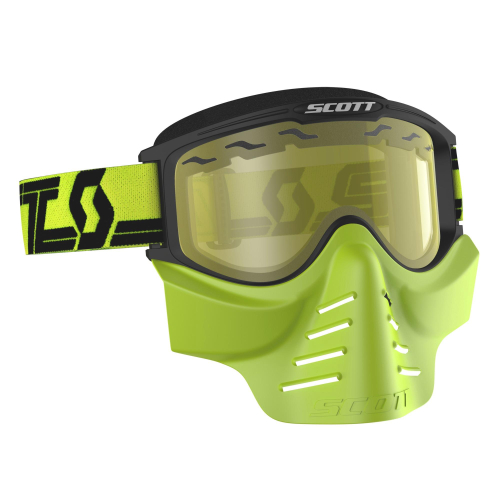 Scott USA - Scott USA 83X Safari Facemask - 218166-1040029 - Black/Yellow / Yellow Lens - OSFM