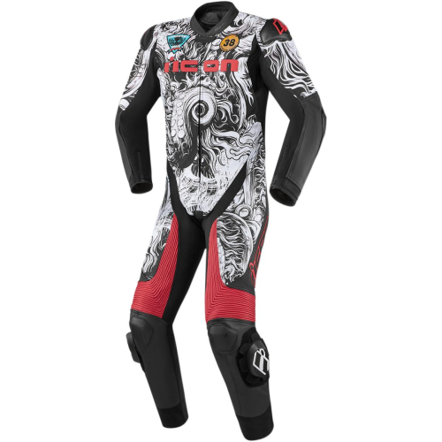 Icon - Icon Hypersport Kraken Suit - 2801-1349 - Black/Red - 48