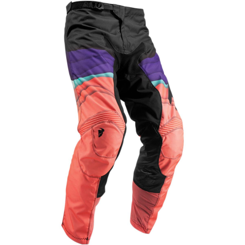 Thor - Thor Pulse Depths Womens Pants - 2902-0229 - Black/Coral - 3/4