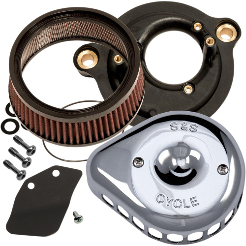 S&S Cycle - S&S Cycle Mini Teardrop Stealth Air Cleaner Kit - Chrome - 170-0435A