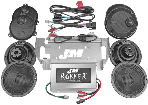 J&M - J&M Rokker XXR Extreme 700W Audio/Install Kit - XXRK-700SP4-14UL-CVO