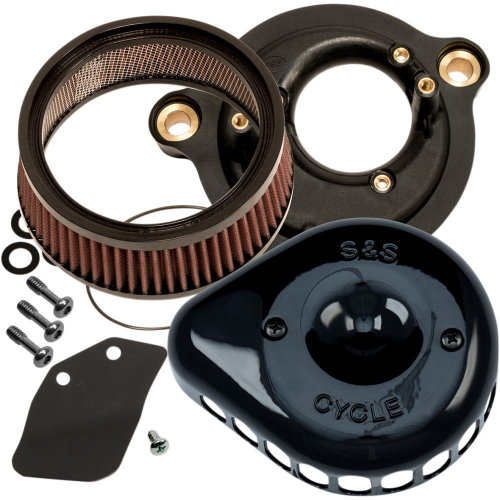 S&S Cycle - S&S Cycle Mini Teardrop Stealth Air Cleaner Kit - Gloss black - 170-0436A