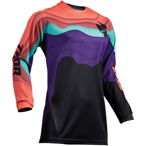 Thor - Thor Pulse Depths Womens Jersey - 2911-0177 - Black/Coral - X-Small