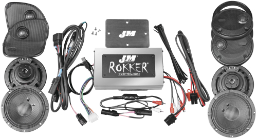 J&M - J&M Rokker XXR Extreme 700W Audio/Install Kit - XXRK-700SP4-16RU