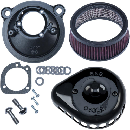 S&S Cycle - S&S Cycle Mini Teardrop Stealth Air Cleaner Kit - Gloss Black - 170-0440A