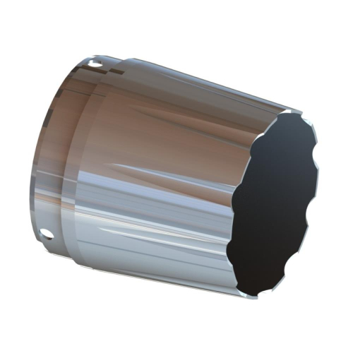 Rush Exhaust - Rush Exhaust 4in. Performance Muffler Tip - Fluted - Chrome - 4023