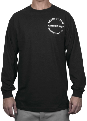 Outlaw Threadz - Outlaw Threadz Loved By Few Long Sleeve Tee - MLS21-2XL - Black - 2XL
