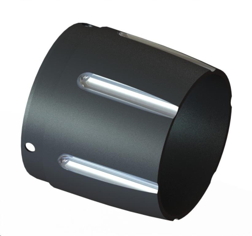 Rush Exhaust - Rush Exhaust 4in. Performance Muffler Tip - Taper with Horizontal Groove - Black - 4017B