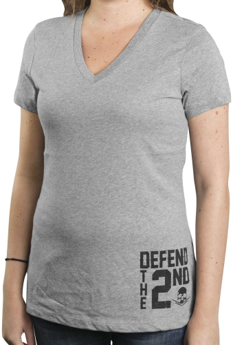 Outlaw Threadz - Outlaw Threadz All Guns Matter Womens V-Neck Tee - WT66-W2XL - Charcoal - 2XL