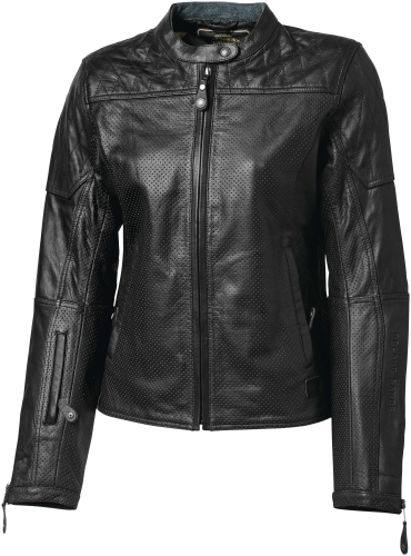 RSD - RSD Trinity Perforated Leather Womens Jacket - 0801-1286-0052 - Black - Small