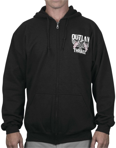 Outlaw Threadz - Outlaw Threadz Freedom Hoody - MZ23-2XL - Black - 2XL