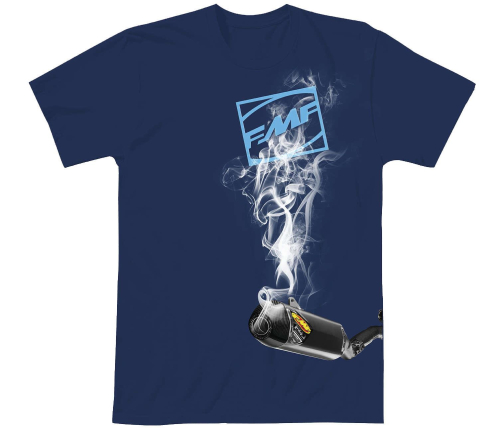 FMF Racing - FMF Racing Boxcage T-Shirt - SP9118996-BLU-LG - Blue - Large