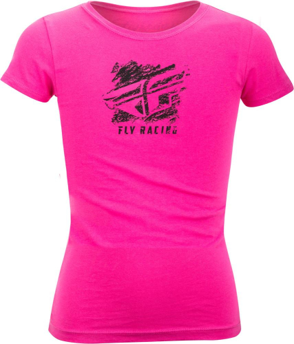 Fly Racing - Fly Racing Fly Girls Crayon T-Shirt - 356-0458YS - Raspberry - Small