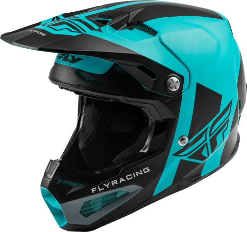 Fly Racing - Fly Racing Formula Origin Helmet - 73-4407-5 - Black/Teal - Small
